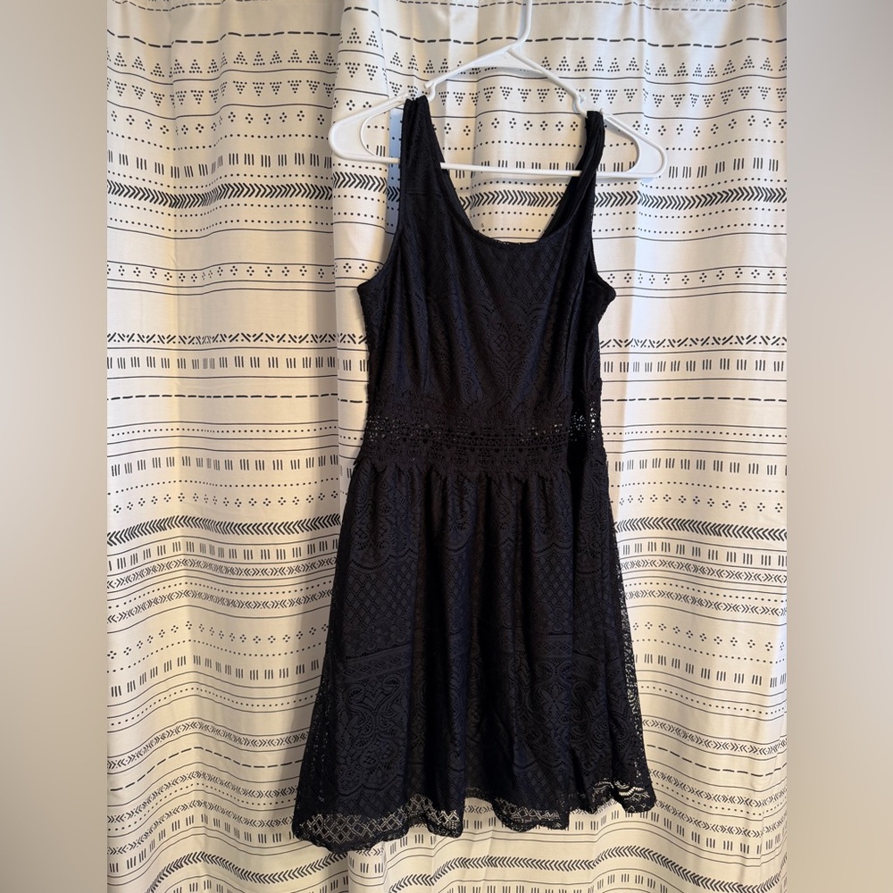 Xhilaration Elegant Black Lace Dress